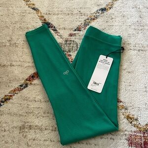 NWT Alo Yoga Ribbed High Waist 7/8 Blissful Legging